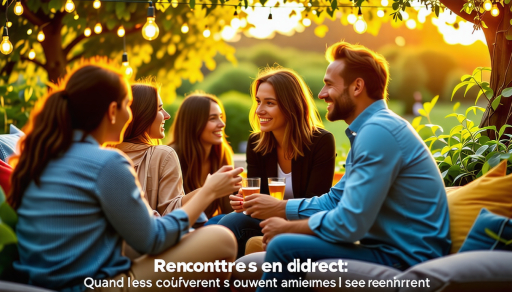 découvrez l'univers des rencontres en direct où les cœurs s'ouvrent et les âmes se rencontrent. réveillez vos émotions et tissez des liens authentiques lors de moments inoubliables. explorez des conversations enrichissantes et partagez des expériences qui célèbrent l'amour et l'amitié.